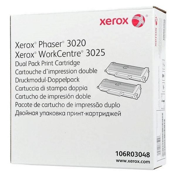 Toner Xerox Phaser 3020 / Wc 3025 (106R03048) Black Dual Pack (3K)