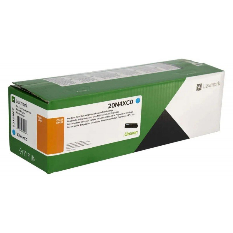 Toner Lexmark 20N4XC0, CX431, 6.7k pags, Cyan