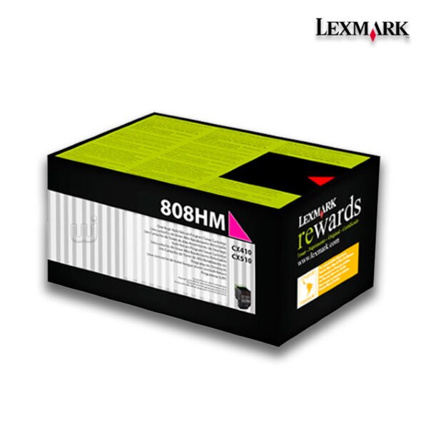 80C8HM0-600x600 Tóner Lexmark 80C8HM0 (808HM) Magenta 3,000pag - Imagen 1