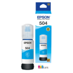 Botella de Tinta Epson T504 (T504220) Cyan 70ml - Imagen 2