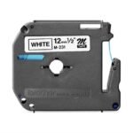Cinta Brother M-231 | Negro sobre Blanco 12mm (1/2″) x 8 mts. - Imagen 2