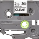 Cinta Brother TZE-121 | Negro sobre Transparente 9mm (3/8″) x 8 mts. - Imagen 2