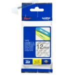 Cinta Brother TZE-131 | Negro Sobre Fondo Transparente 1/2″ (12MM) x 8 mts.