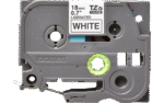Cinta Brother TZE-241 | Negro Sobre Blanco 18mm (3/4″) x 8 mts. - Imagen 2