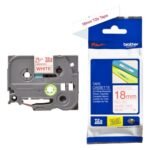 Cinta Brother TZE-242 | Rojo sobre Blanco 18mm (3/4″) x 8 mts.
