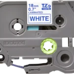 Cinta Brother TZE-243 | Azul sobre Blanco 18mm (3/4″) x 8 mts. - Imagen 2