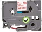 Cinta Brother TZE-252 | Roja sobre Blanco | 24mm (1″) x 8 mts. - Imagen 2