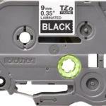 Cinta Brother TZE-325 Blanco sobre Negro 9mm (3/8″) x 8 mts - Imagen 2