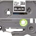 Cinta Brother TZE-335 | Blanco sobre Negro | 12mm (1/2″) x 8 mts. - Imagen 2