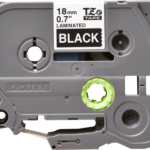 Cinta Brother TZE-345 Blanco sobre Negro 18mm (3/4″) x 8 mts. - Imagen 2