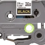 Cinta Brother TZE-354 Dorado sobre Negro 24mm (1″) x 8 mts. - Imagen 2