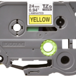 Cinta Brother TZE-651  Negro sobre Amarillo 24mm (1″) x 8 mts - Imagen 2