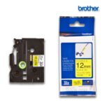 Cinta Brother TZE-FX631 | Negro sobre Amarillo | 12mm (1/2″) x 8 mts