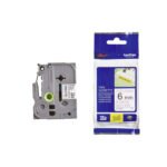 Cinta Brother TZE-S211  Negro sobre Blanco 6mm (1/4″) x 8 mts