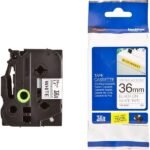 Cinta Brother TZE-S261 Negro sobre Blanco 36mm (1.5″) x 8 mts