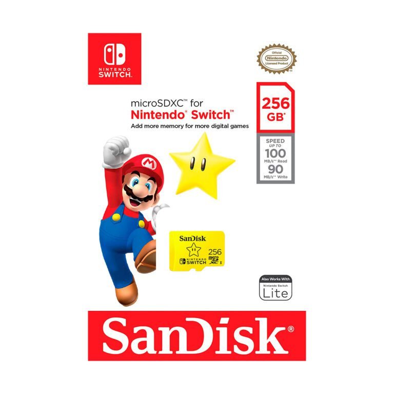 Memoria Micro SDXC de 256 GB 100MB x 90 Escritura para Nintendo Switch