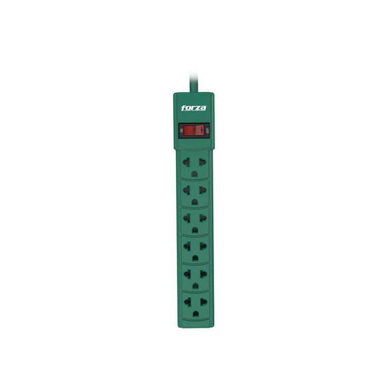 Regleta Forza PS-001G 110/220V 6-Univ NEMA Verde