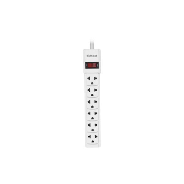 Regleta Forza PS-001W 110/220V 6-Univ NEMA Blanco
