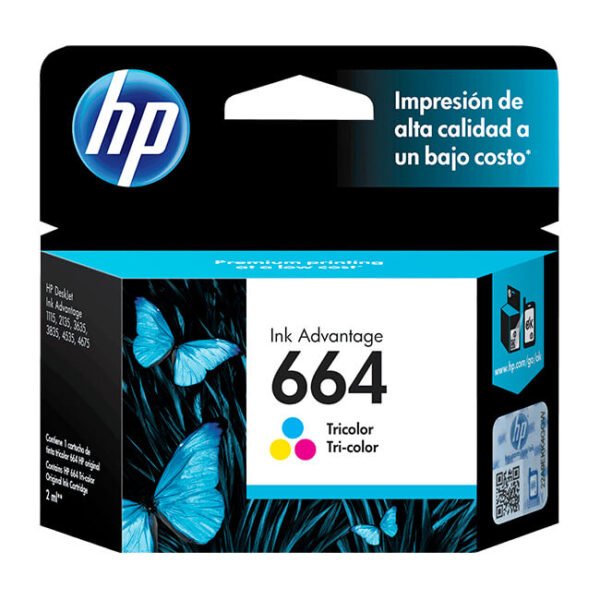 Tinta-Hp-F6V28AL-664-Tricolor-100Pa-600x600 Tinta Hp F6V28AL (664) Tricolor 100Pag. - Imagen 1
