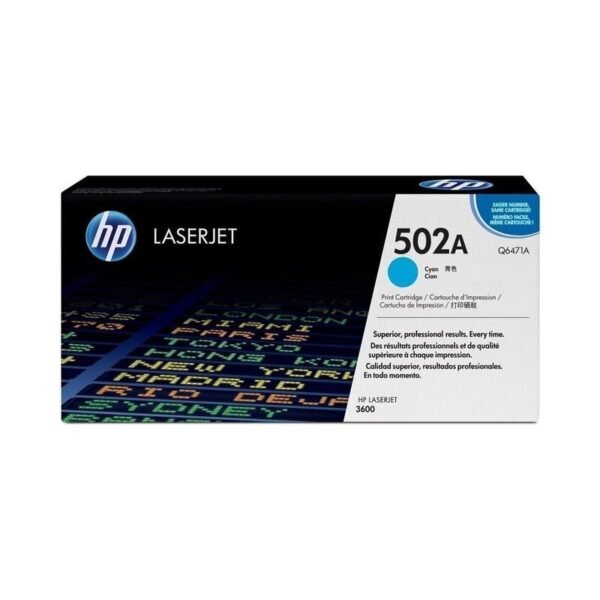 Tóner Hp 502A (502A) Cyan 4,000 Pag Color LaserJet 3600