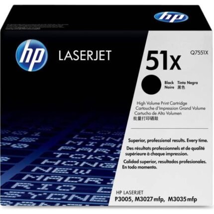 Tóner Hp 51X (Q7551X) Negro 13,000 Pag LaserJet P3005