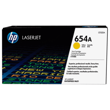 Tóner Hp 654A (CF332A) Yellow 15,000 Pag Color LaserJet Enterprise M651dn