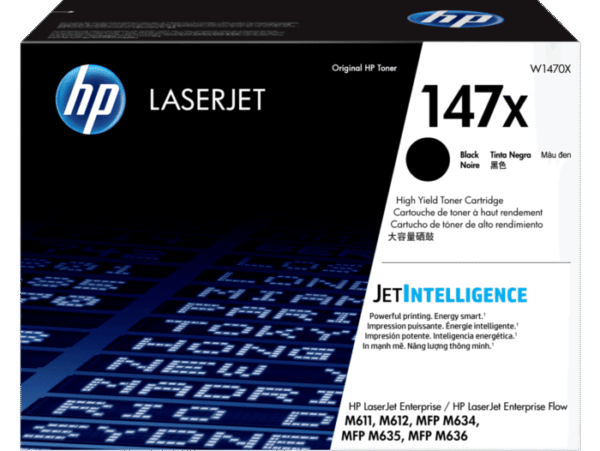 Cartucho de tóner original HP LaserJet 147X de alto rendimiento, negro